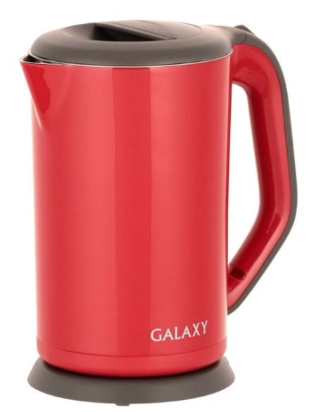 картинка Чайник Galaxy GL-0318 красный (2.0 кВт, 1.7л, ЗНЭ, двойная стенка), не от магазина Визит