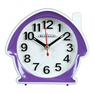 картинка Часы-будильник Волжанка ЧБ-6-006, 12*10,5*4,5см, пластик, дискретный х от магазина Визит