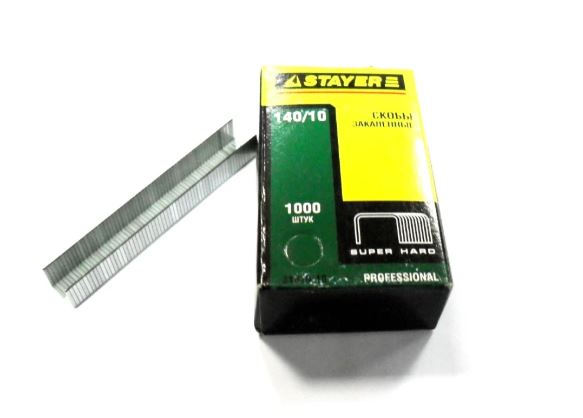 картинка STAYER 10 мм скобы для степлера плоские тип 140 1000 31610-10 от магазина Визит
