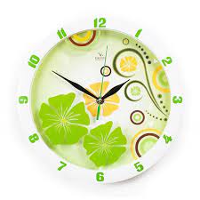 картинка Часы Вега П1-7327/7-301 (285*285*40 мм) (Зелёные узоры) от магазина Визит
