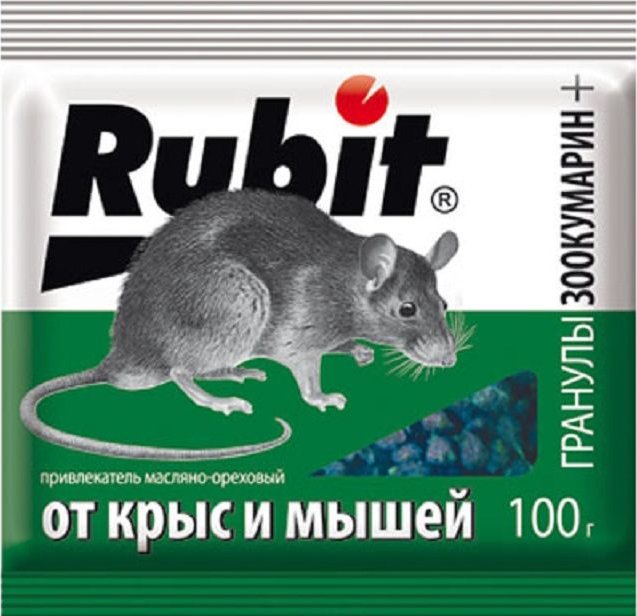 картинка Гранулы от грызунов ЗООКУМАРИН+  Рубит 100гр  /50 от магазина Визит