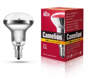 картинка Лампа накаливания Camelion R50 E14 60W зеркальная 60/R50/E14 от магазина Визит