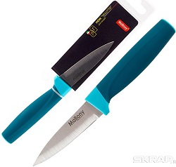 картинка Нож для овощей VELUTTO MAL-04VEL, лезвие 9см, рукоятка софт-тач 5527 Mal от магазина Визит