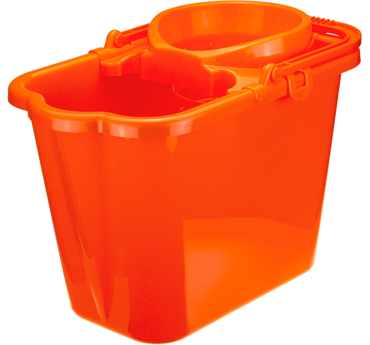 картинка М2421ор Ведро прямоугольное 9,5л. с отжимом Оранжевый (1/15) от магазина Визит