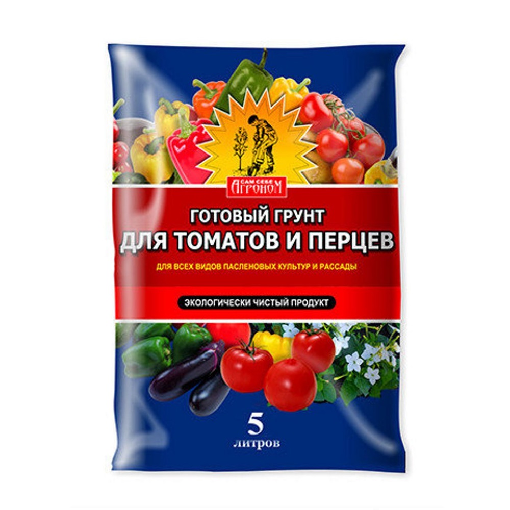 картинка Грунт АГРОНОМ д/томатов и перцев 5л  /5/440 от магазина Визит