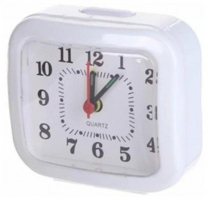 картинка Часы-будильник Perfeo Quartz "PF-TC-004", прямоугольные 8*7,5 см, белые от магазина Визит