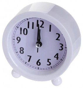 картинка Часы-будильник Perfeo Quartz  "PF-TC-020", круглые диам. 10 см, белые от магазина Визит