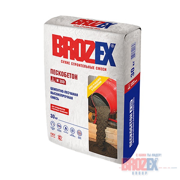 картинка Смесь универсальная Brozex М300 Пескобетон 30 кг (ЗССС) *1/4   АЗ265 от магазина Визит