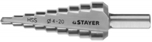 картинка Сверло STAYER MASTER ступенчатое по сталям и цвет.мет.,   29660-4-20-9 от магазина Визит