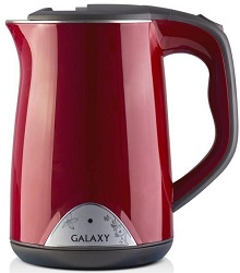 картинка Чайник GALAXY  GL - 0301 КРАСНЫЙ  (2.0 кВт, 1.5л ЗНЭ, двойная стенка) от магазина Визит