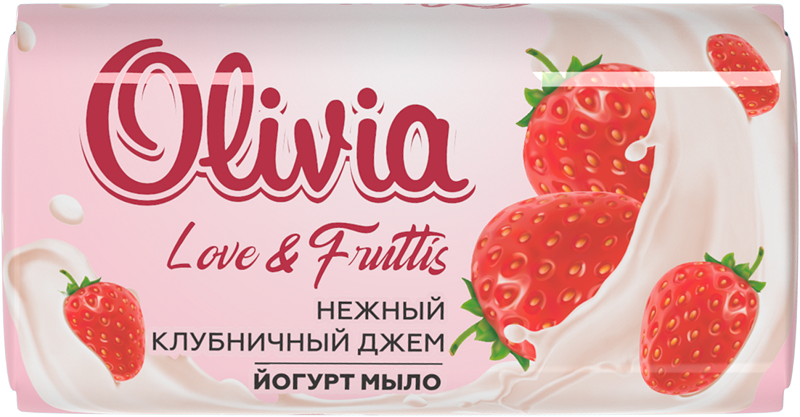 картинка Olivia Мыло туалетное Love & Fruttis Клубничный джем 140гр от магазина Визит