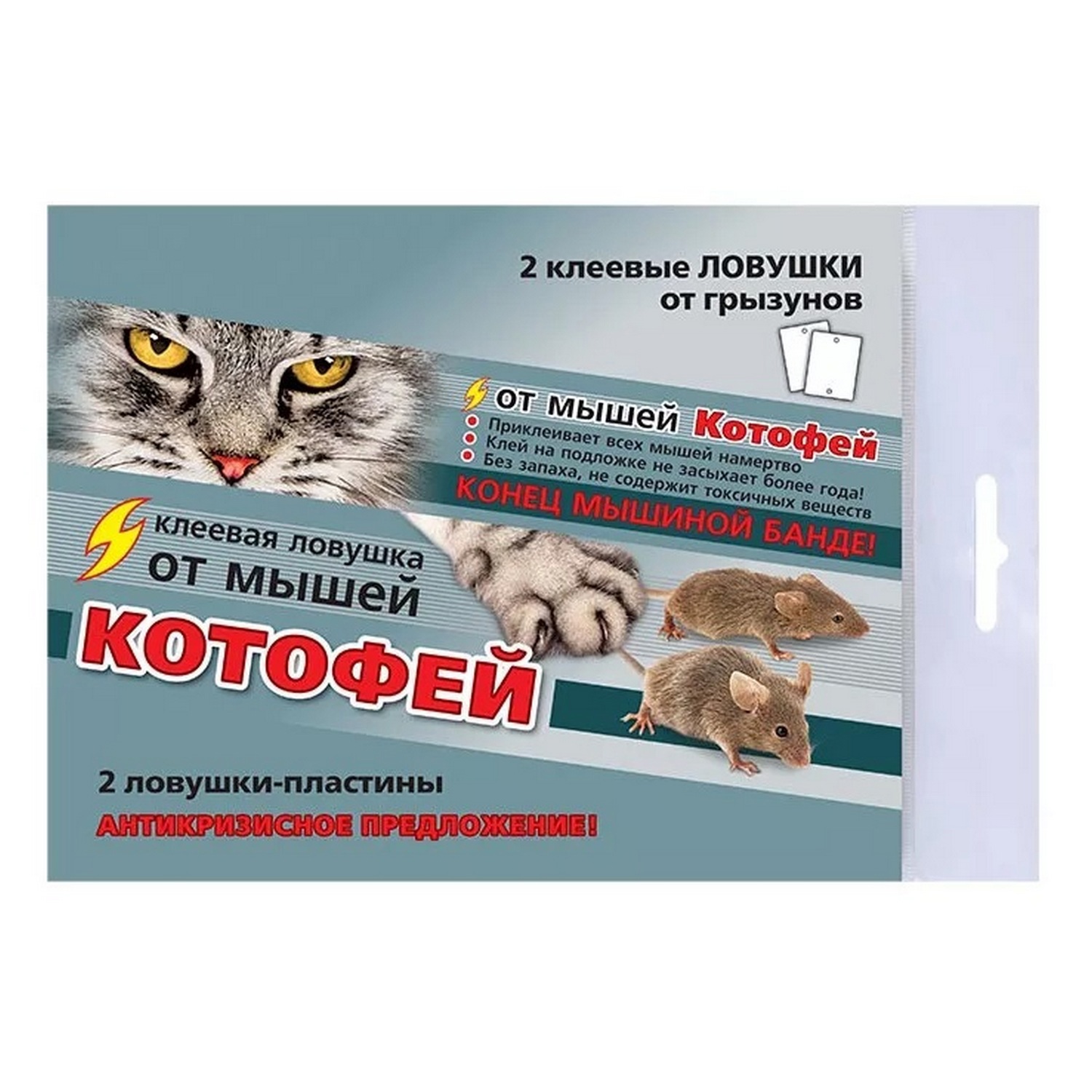 картинка Ловушка клеевая КОТОФЕЙ от мышей 2шт  /100 от магазина Визит