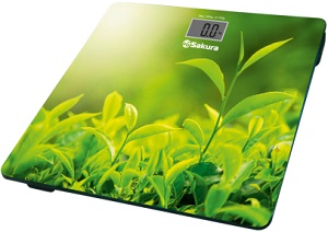 картинка Весы напольные SAKURA SA-5071 GR (180 кг, ЖКД, ultraslim стекло) ТРАВ от магазина Визит