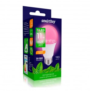 картинка Smartbuy FITO св/д лампа для растений E27 11W фито, красно-синий, 13,5 от магазина Визит