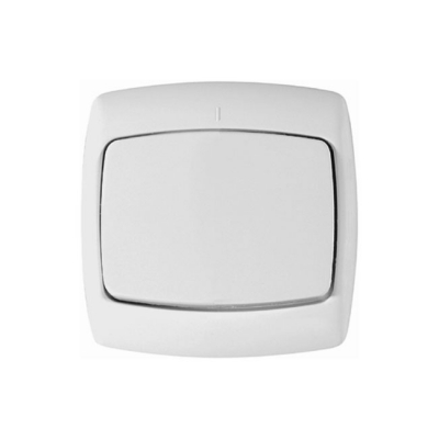 картинка РОНДО Выключатель одноклавишный скрытый 250В 6А белый    S16-067-BI от магазина Визит