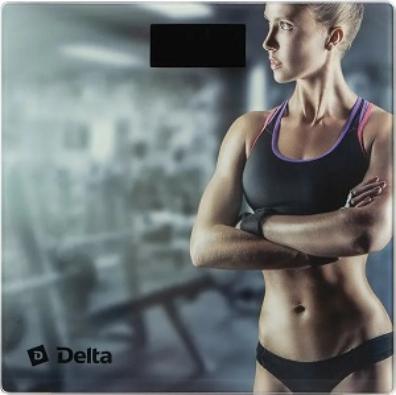 картинка Весы напольные DELTA D9222 (150 кг, ЖКД, стекло) "Фитнес",  (6) от магазина Визит