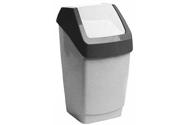 картинка М2470б Контейнер для мусора ХАПС  7л (1/12) Беж.мрамор от магазина Визит