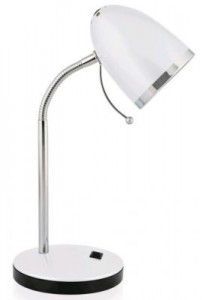 картинка Светильник Camelion KD-308 настольный 40W E27 металл белый от магазина Визит