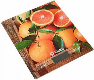 картинка Весы кухонные DELTA KCE-70 (5 кг, ЖКД, сенсор.управ) "Сочные апельсины от магазина Визит