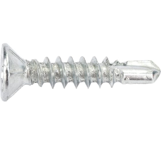картинка Саморезс стальной оцинкованный белый цинк, sw-sd-w 3.9x19 ный со сверл от магазина Визит